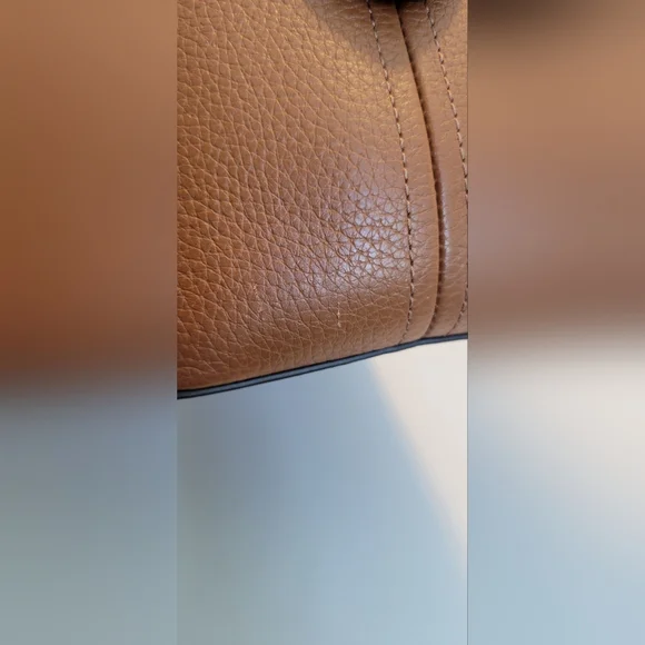 KATE SPADE Leila Brown Leather Satchel Triple Compartment 11" X 8" X 5" - Picture 6 of 15